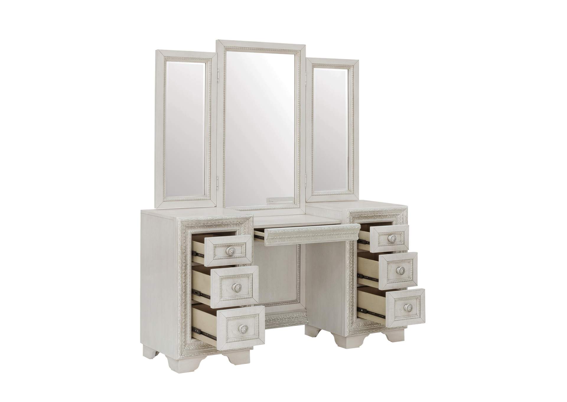 Camilla Vanity & Mirror & Stool,Pulaski Furniture