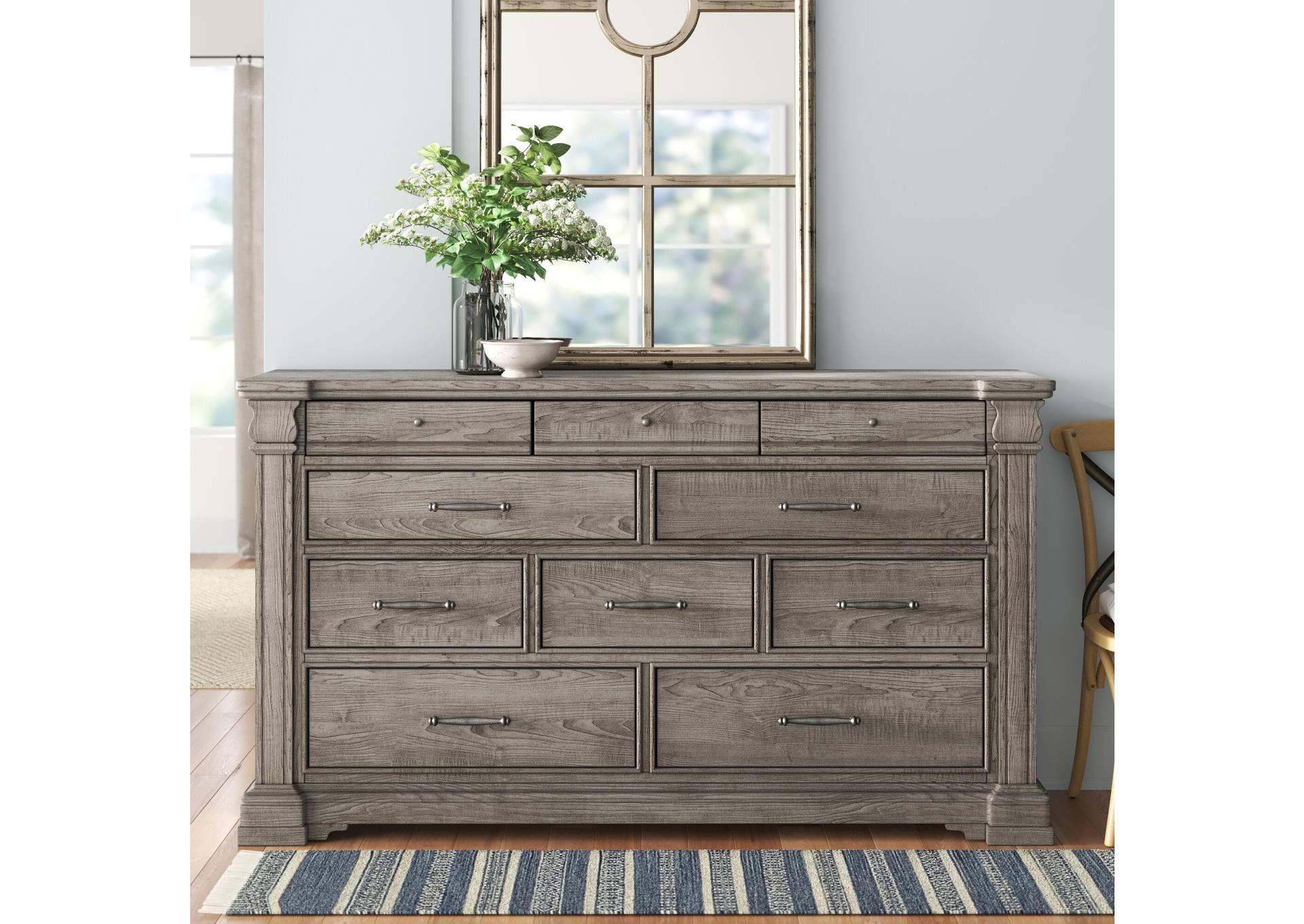 Madison Ridge 10 Drawer Dresser in Heritage Taupe,Pulaski Furniture