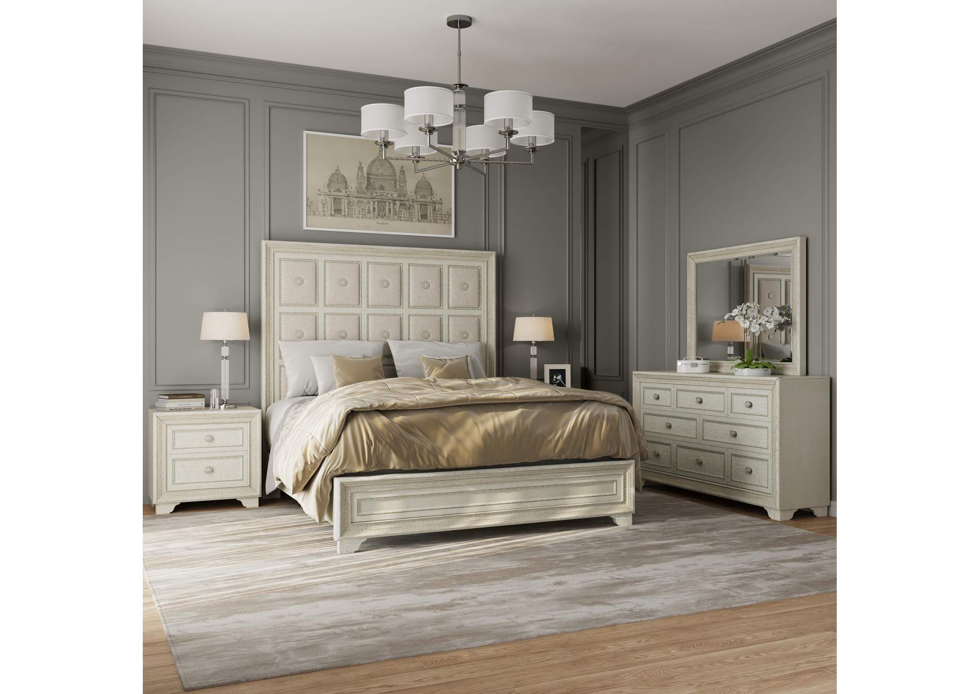 Camila Queen Upholstered Bed,Pulaski Furniture