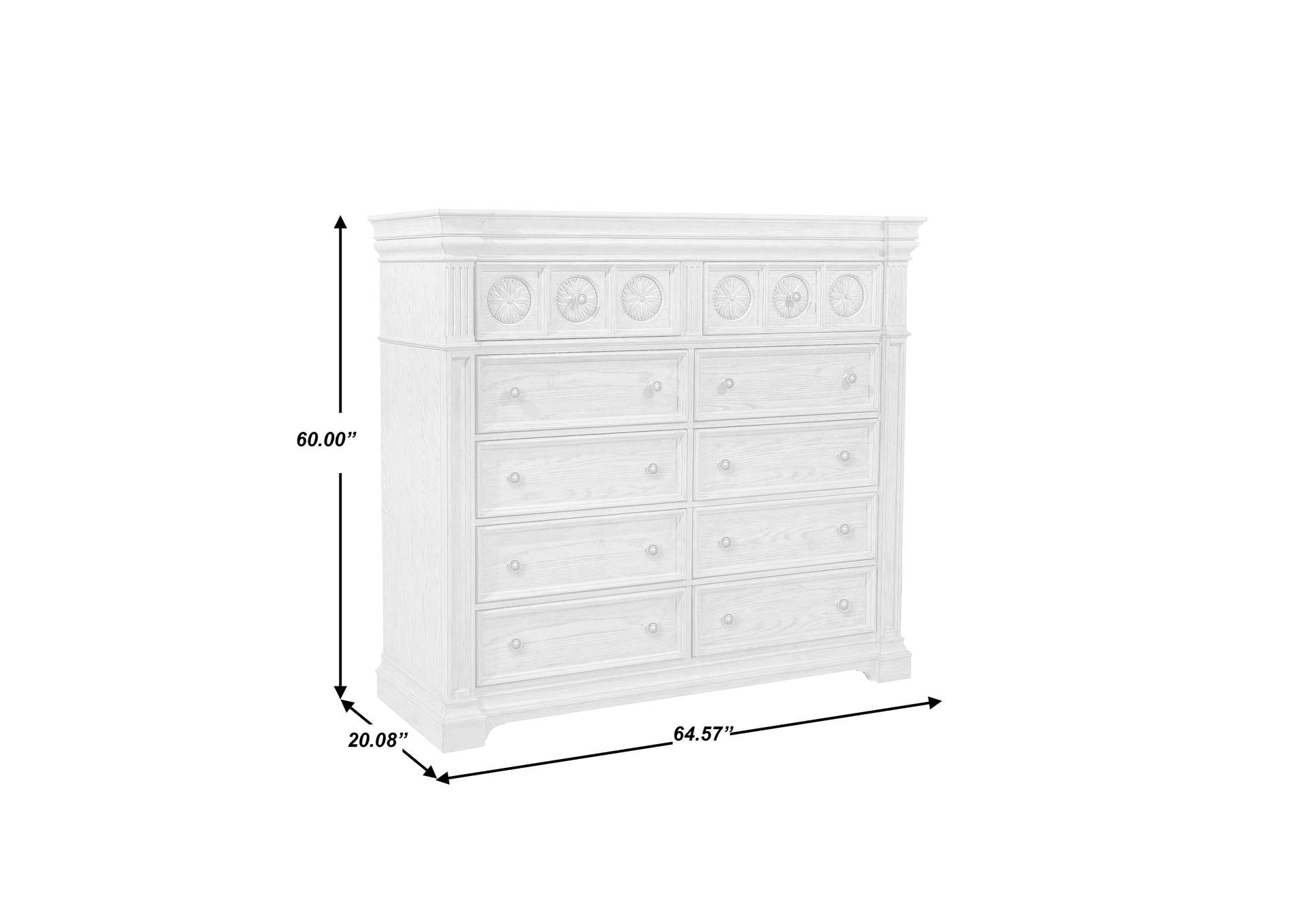 Kingsbury 10 Drawer Master Chest,Pulaski Furniture