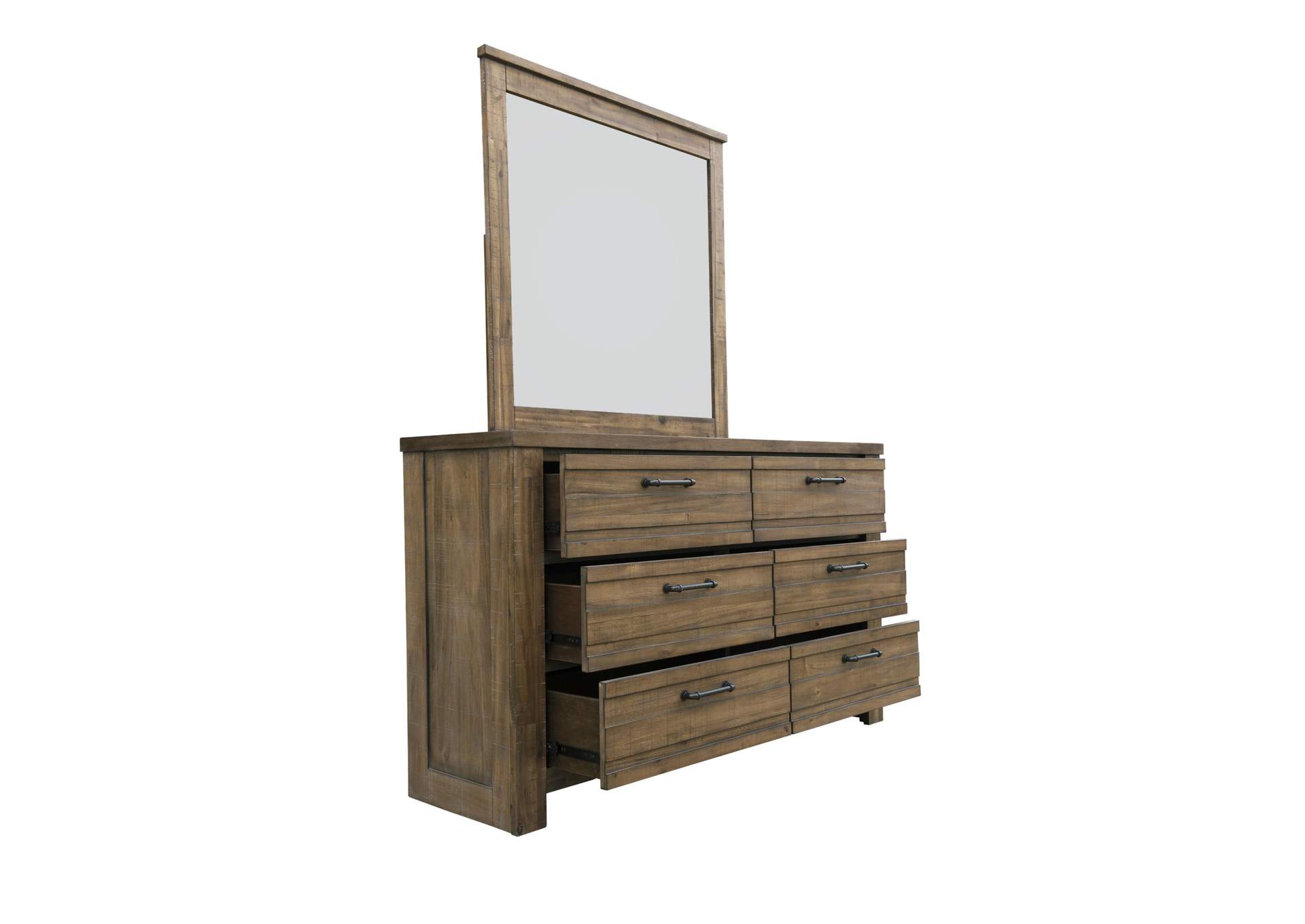 SoHo Six Drawer Dresser with Mirror,Pulaski Furniture