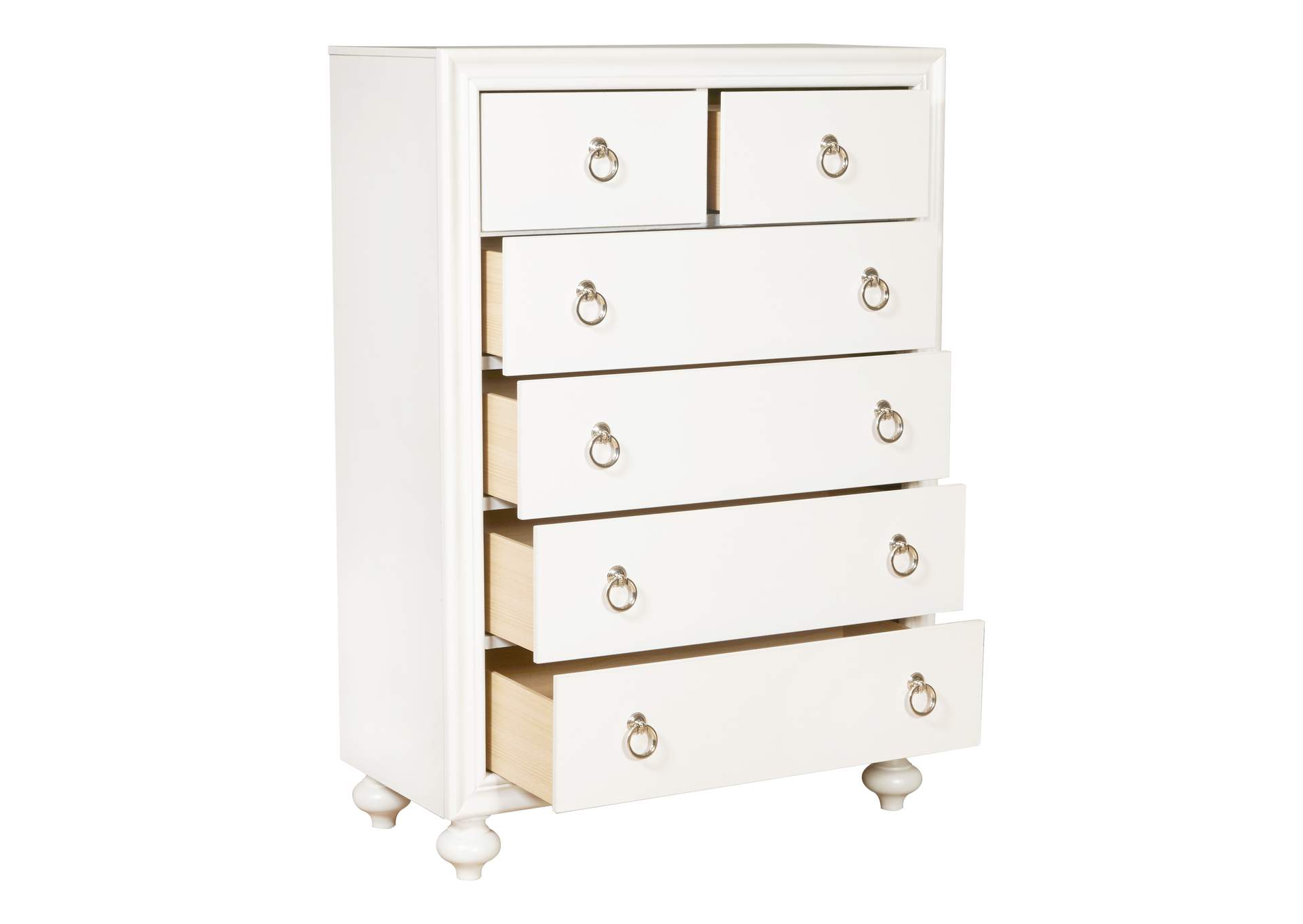 Bella Youth Six Drawer Chest in White,Pulaski Furniture