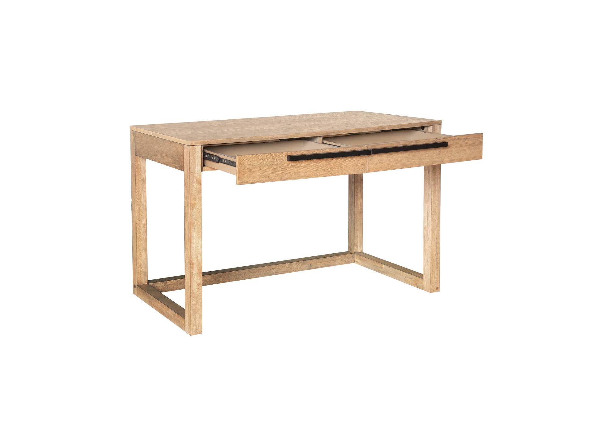 Modern Blonde Oak Writing Desk with Two Drawers,Pulaski Furniture