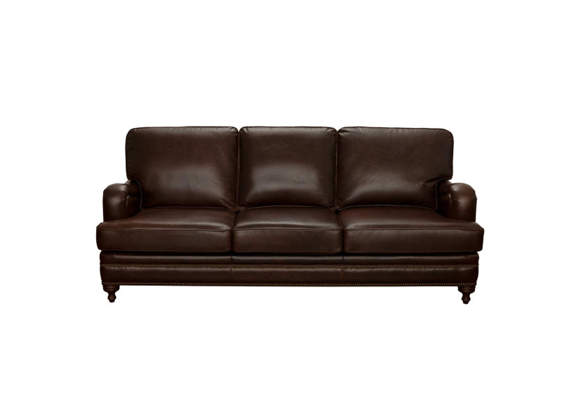 Oliver Espresso Leather Sofa Set W/ Sofa, Armchair & Loveseat,Pulaski Furniture