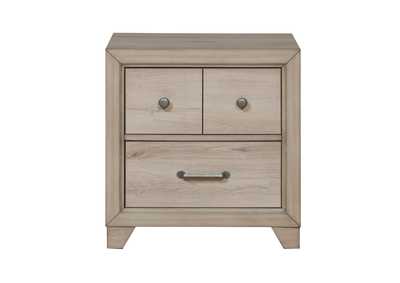 Image for Youth Two Drawer Nightstand with USB in Brown