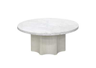 40" Round Cocktail Table with Marble Top