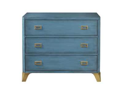 Image for Three Drawer Turquoise Blue Accent Chest