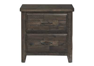 Image for Sawmill 2-Drawer Farmhouse Nightstand with USB port