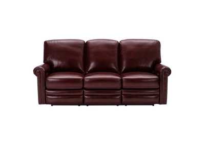 Image for Grant Leather Power Reclining Sofa in Deep Merlot Red