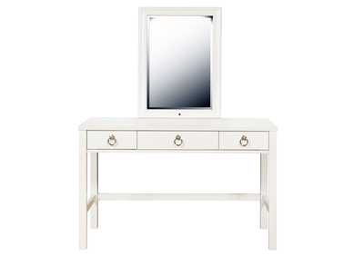 Image for Kids Three Drawer Vanity Desk and Upholstered Stool Set