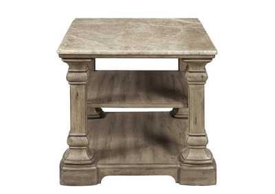 Garrison Cove Stone-Top End Table
