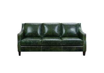 Image for Miles Top Grain Leather Sofa in Fescue Green