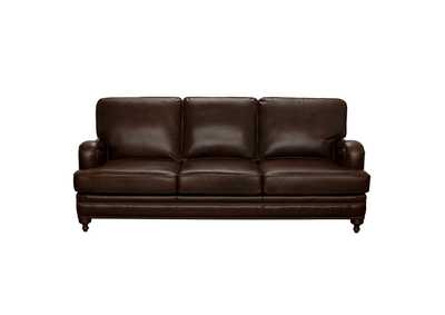 Oliver Espresso Leather Sofa Set W/ Sofa, Armchair & Loveseat