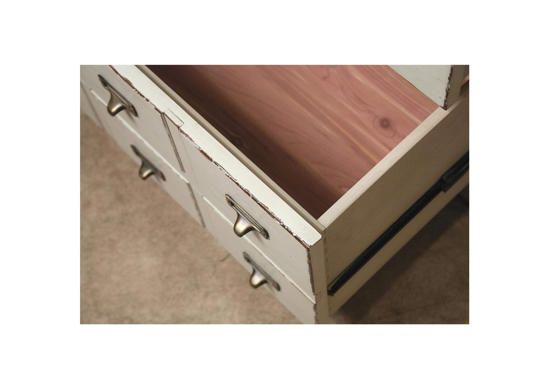 Huntleigh Vintage White 2-drawer Nightstand,Riverside