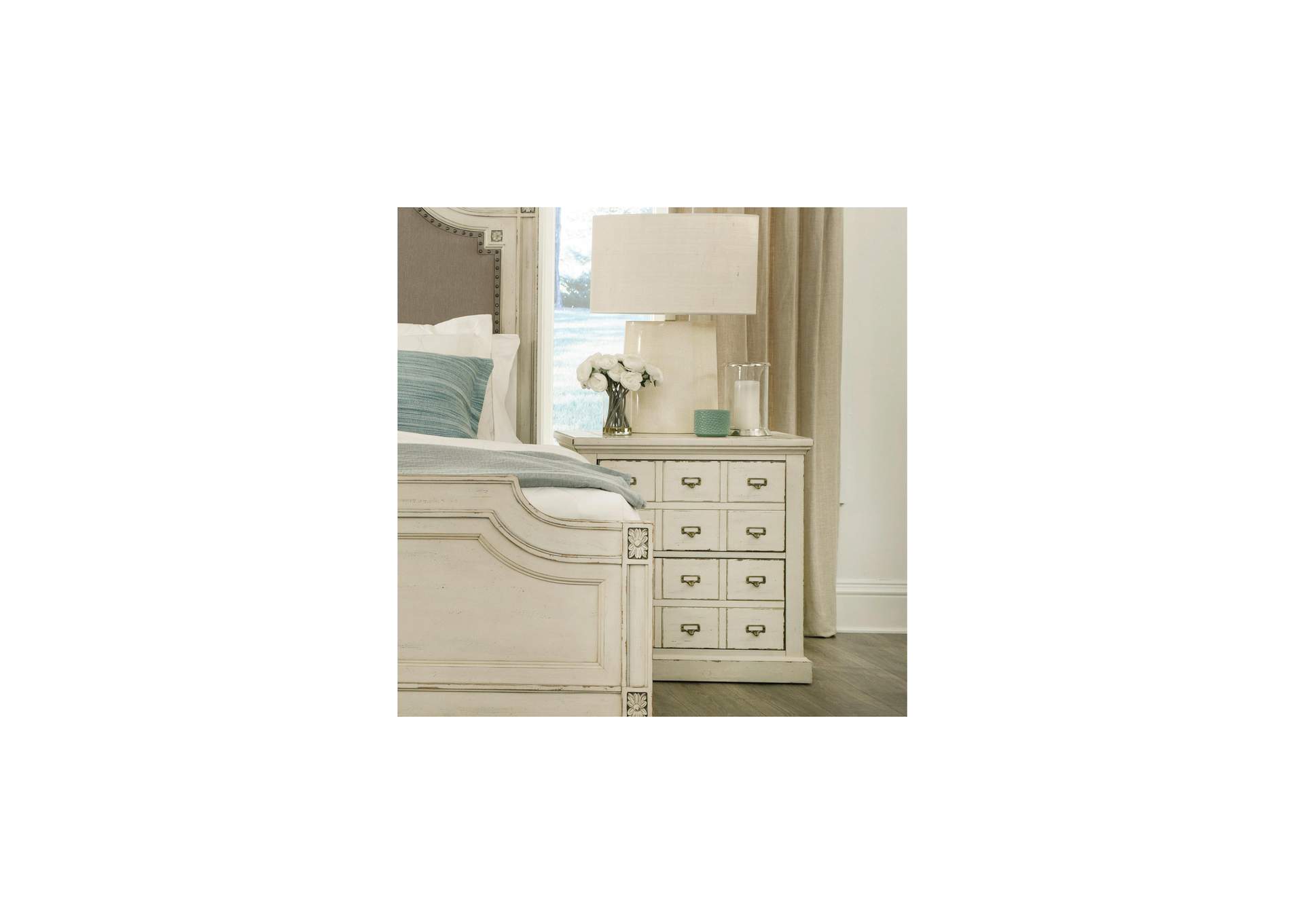Huntleigh Vintage White 2-drawer Nightstand,Riverside