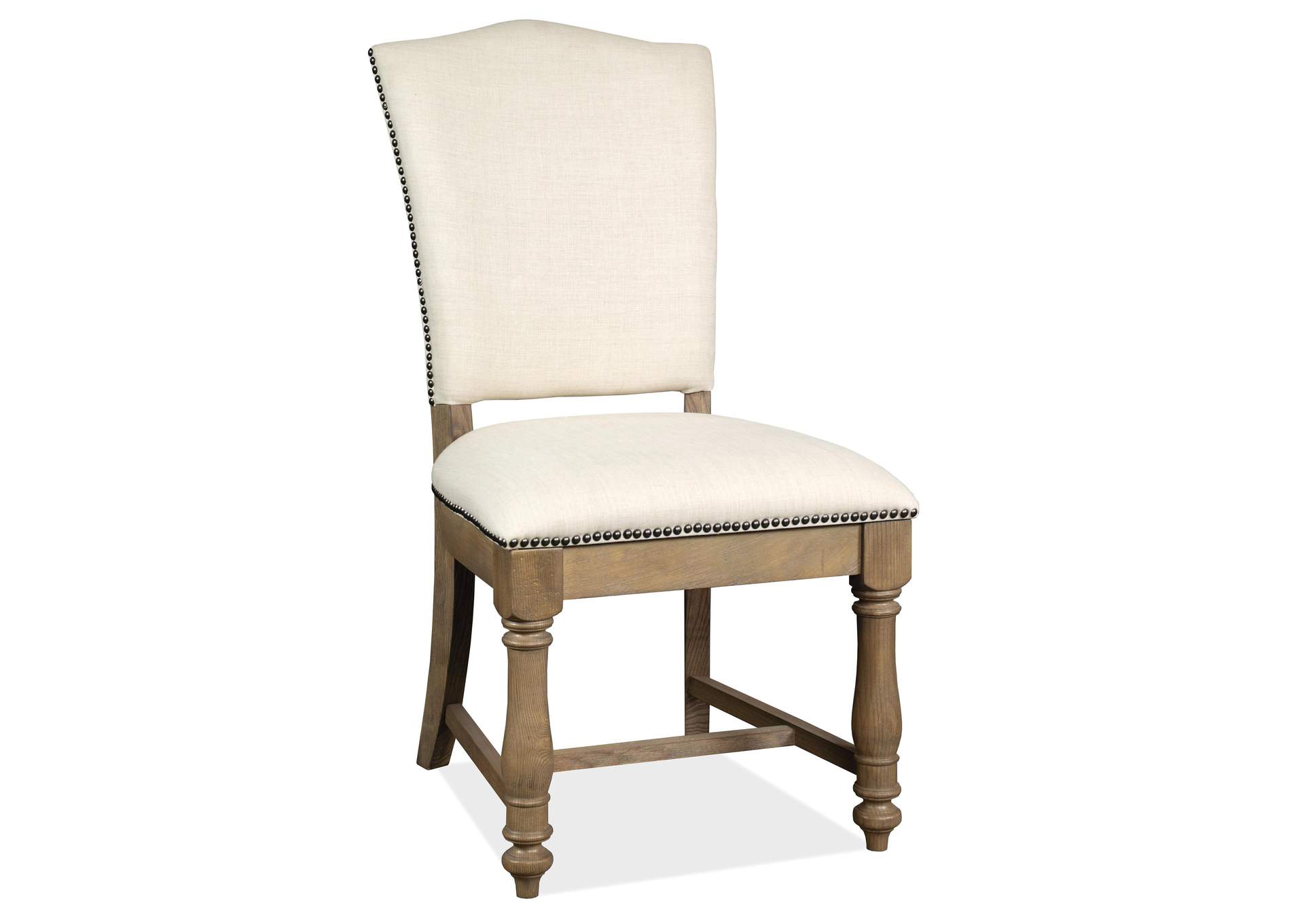 Aberdeen Weathered Driftwood Upholstered Side Chair 2in [Set of 2],Riverside