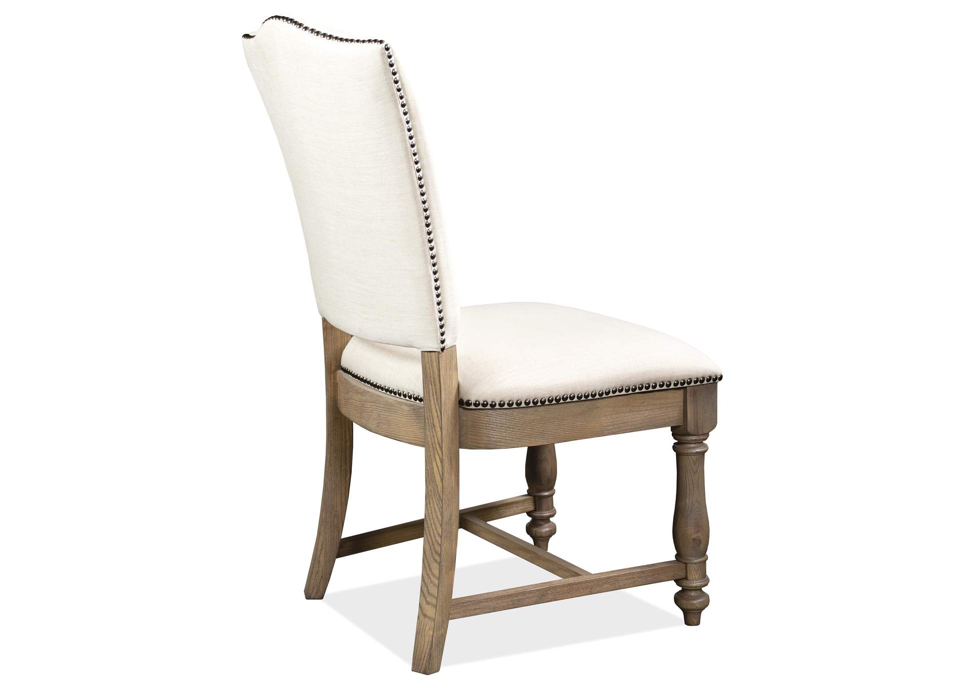 Aberdeen Weathered Driftwood Upholstered Side Chair 2in [Set of 2],Riverside