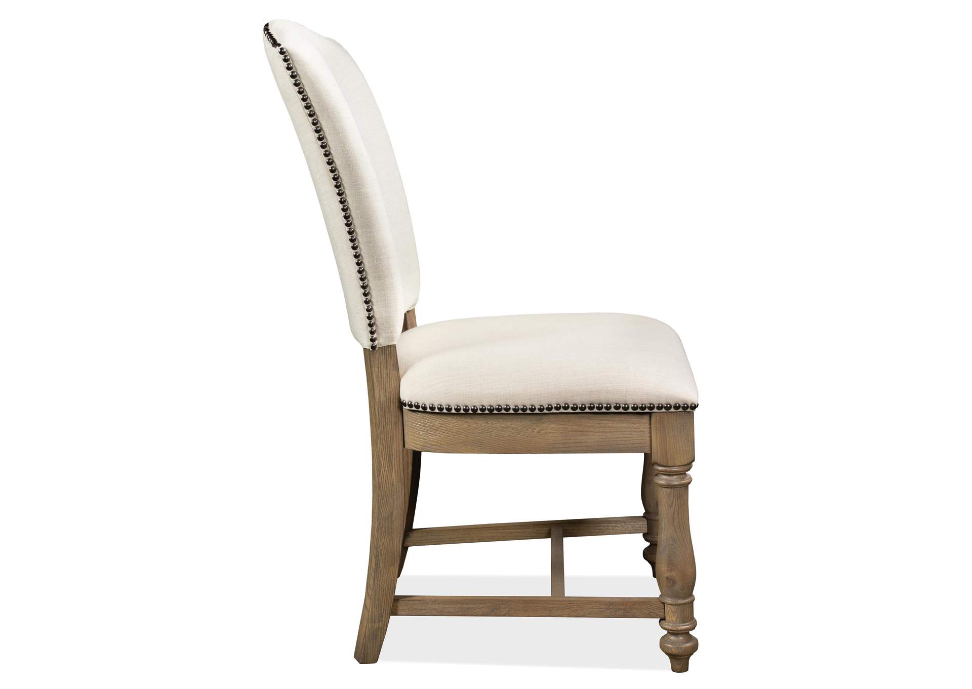 Aberdeen Weathered Driftwood Upholstered Side Chair 2in [Set of 2],Riverside