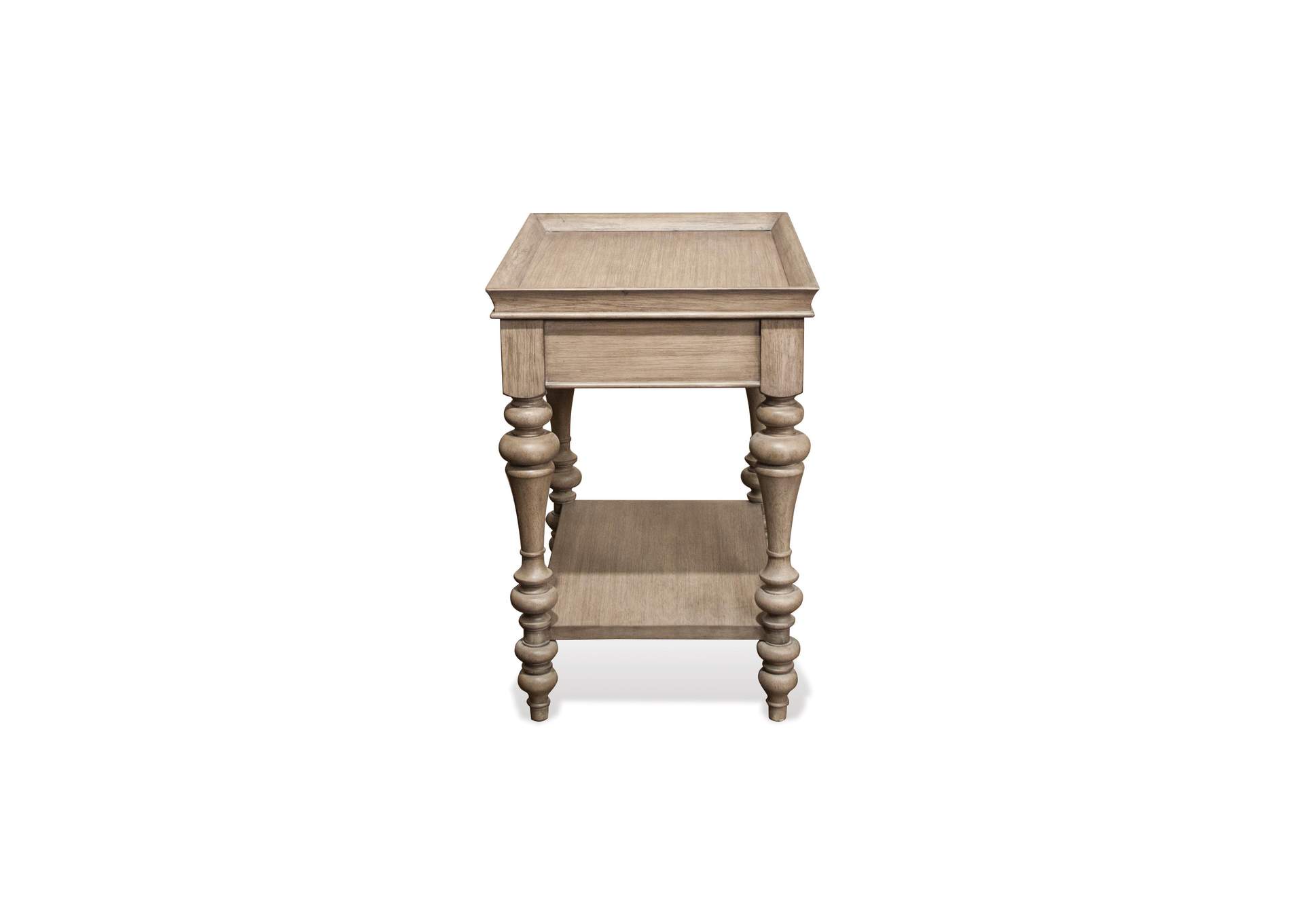 Corinne Sun-drenched Acacia Leg Nightstand-wood Top,Riverside