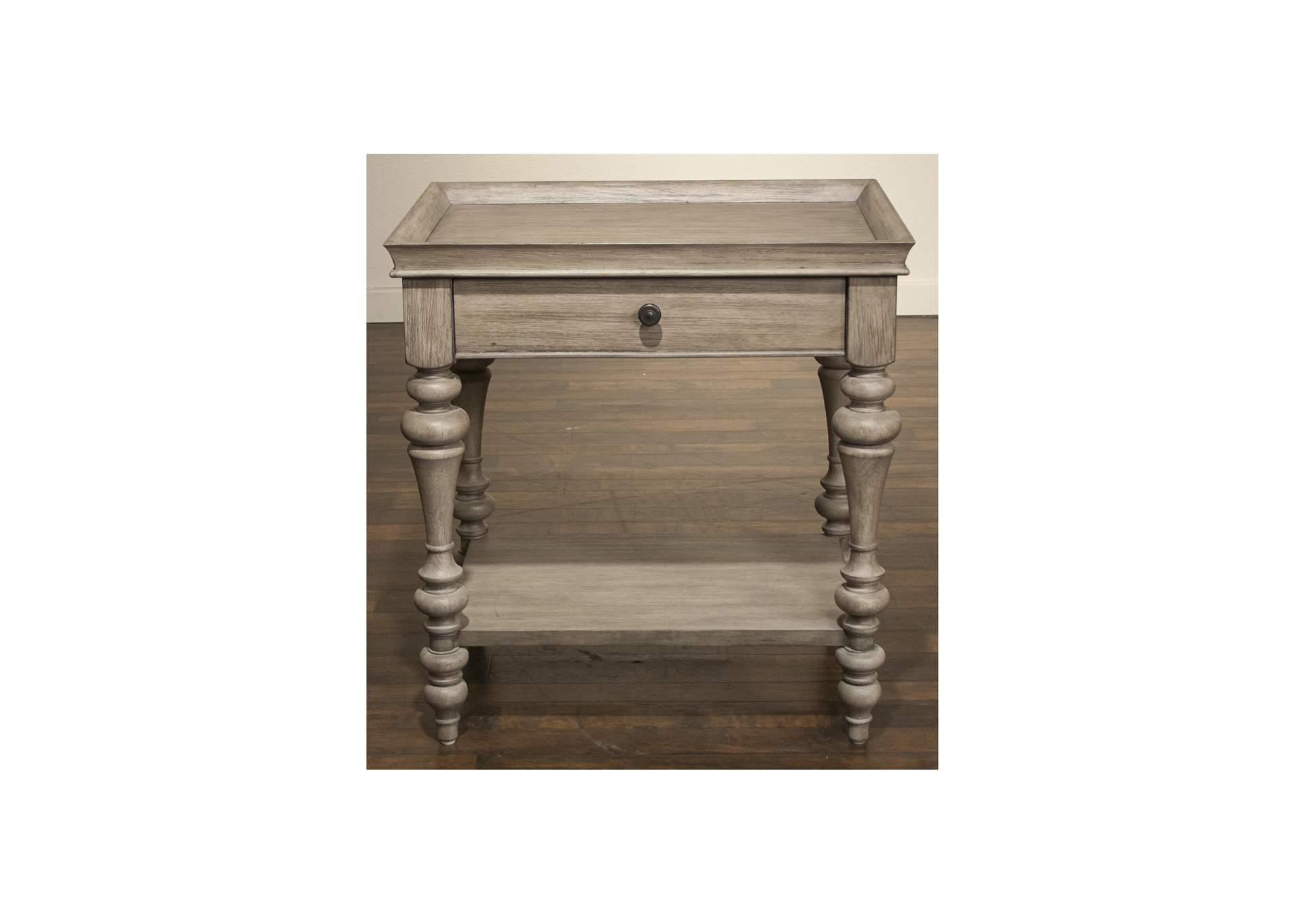 Corinne Sun-drenched Acacia Leg Nightstand-wood Top,Riverside