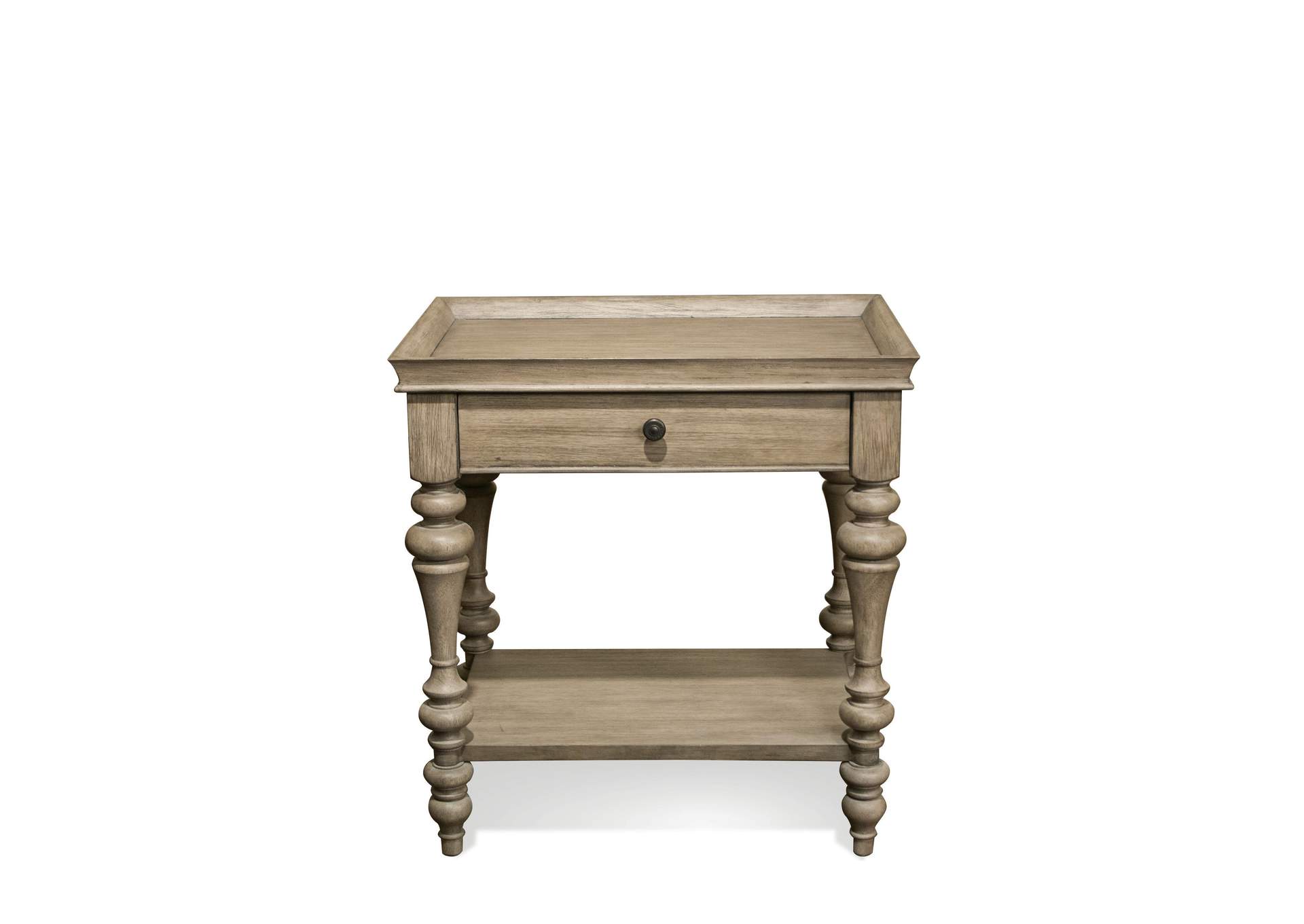 Corinne Sun-drenched Acacia Leg Nightstand-wood Top,Riverside