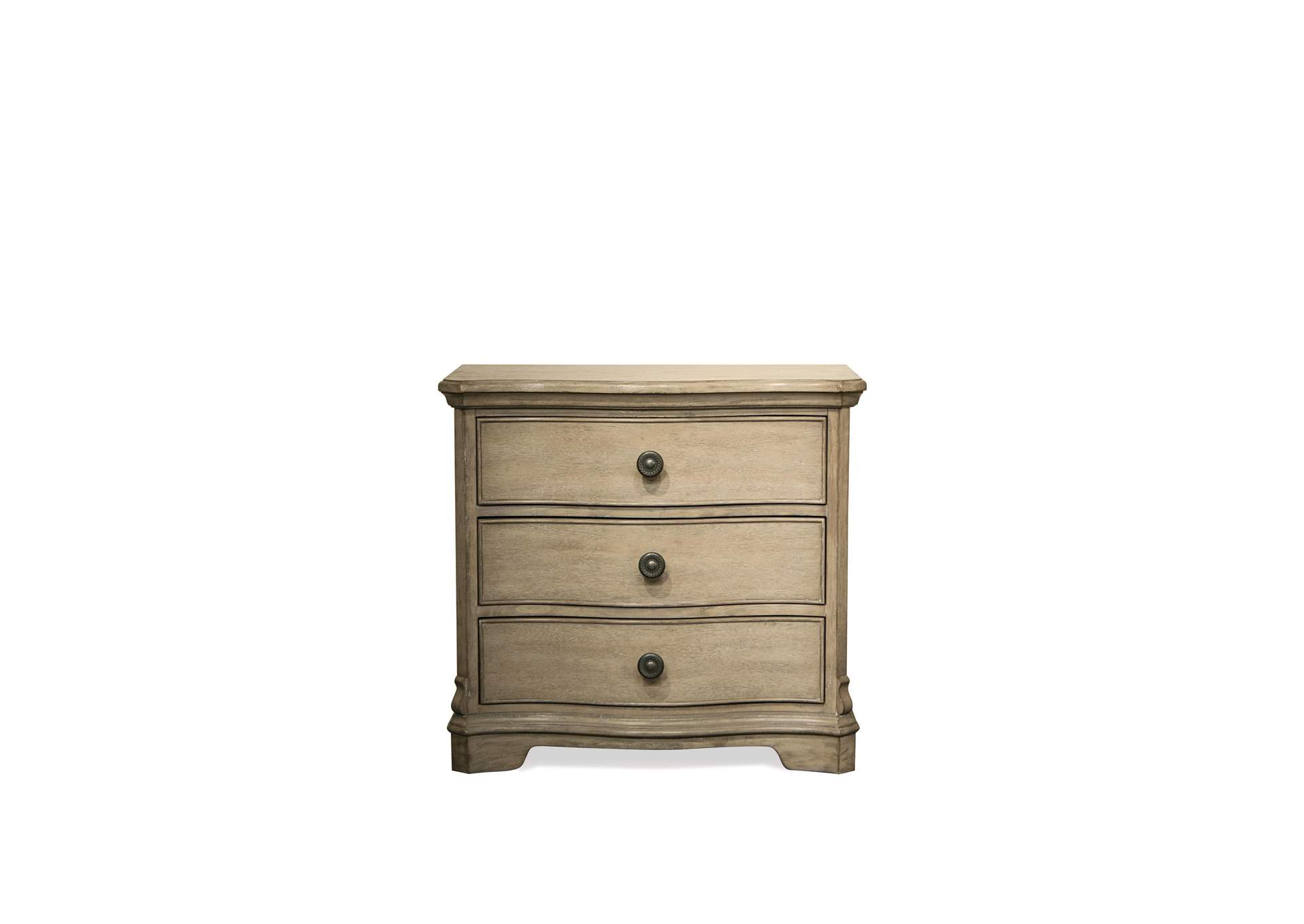 Corinne Sun-drenched Acacia 3-drawer Nightstand,Riverside