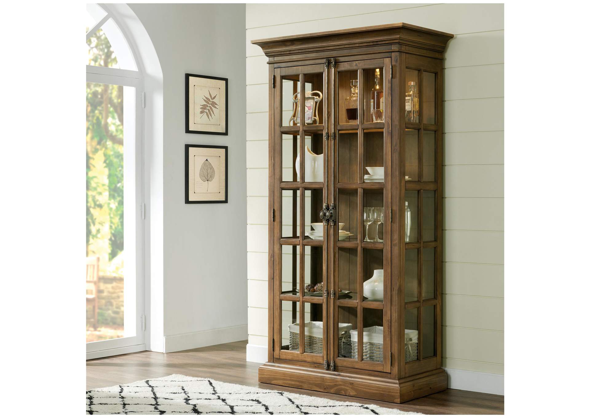 Hawthorne Barnwood Display Cabinet,Riverside