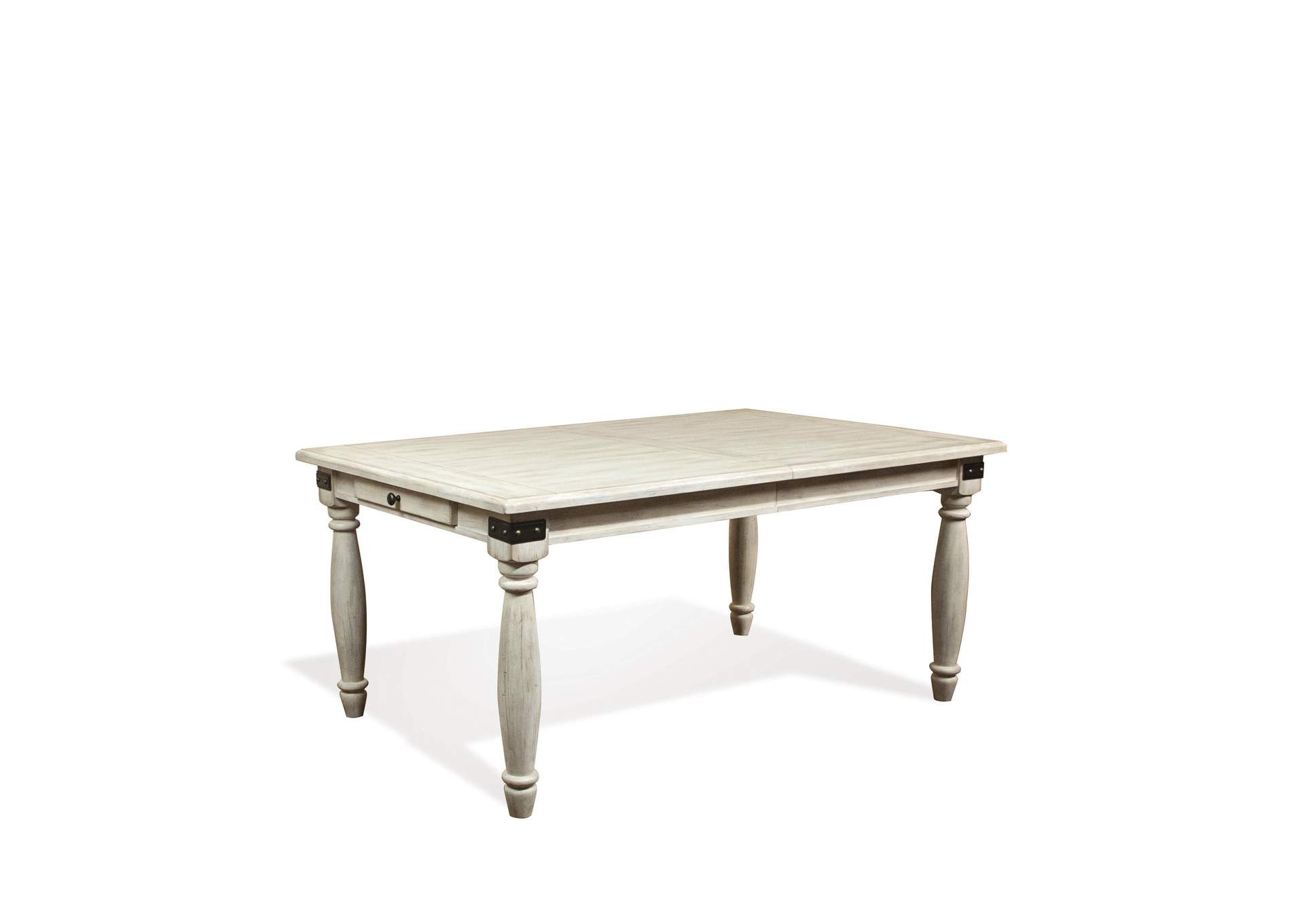 Regan Farmhouse White Rectangle Dining Table,Riverside