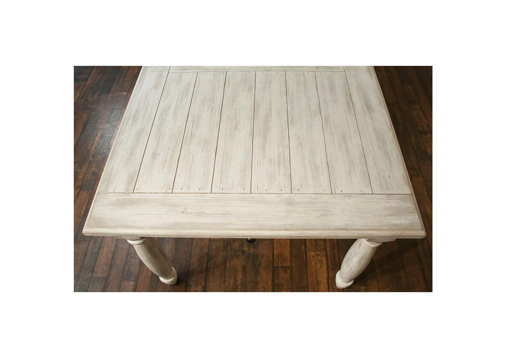 Regan Farmhouse White Rectangle Dining Table,Riverside