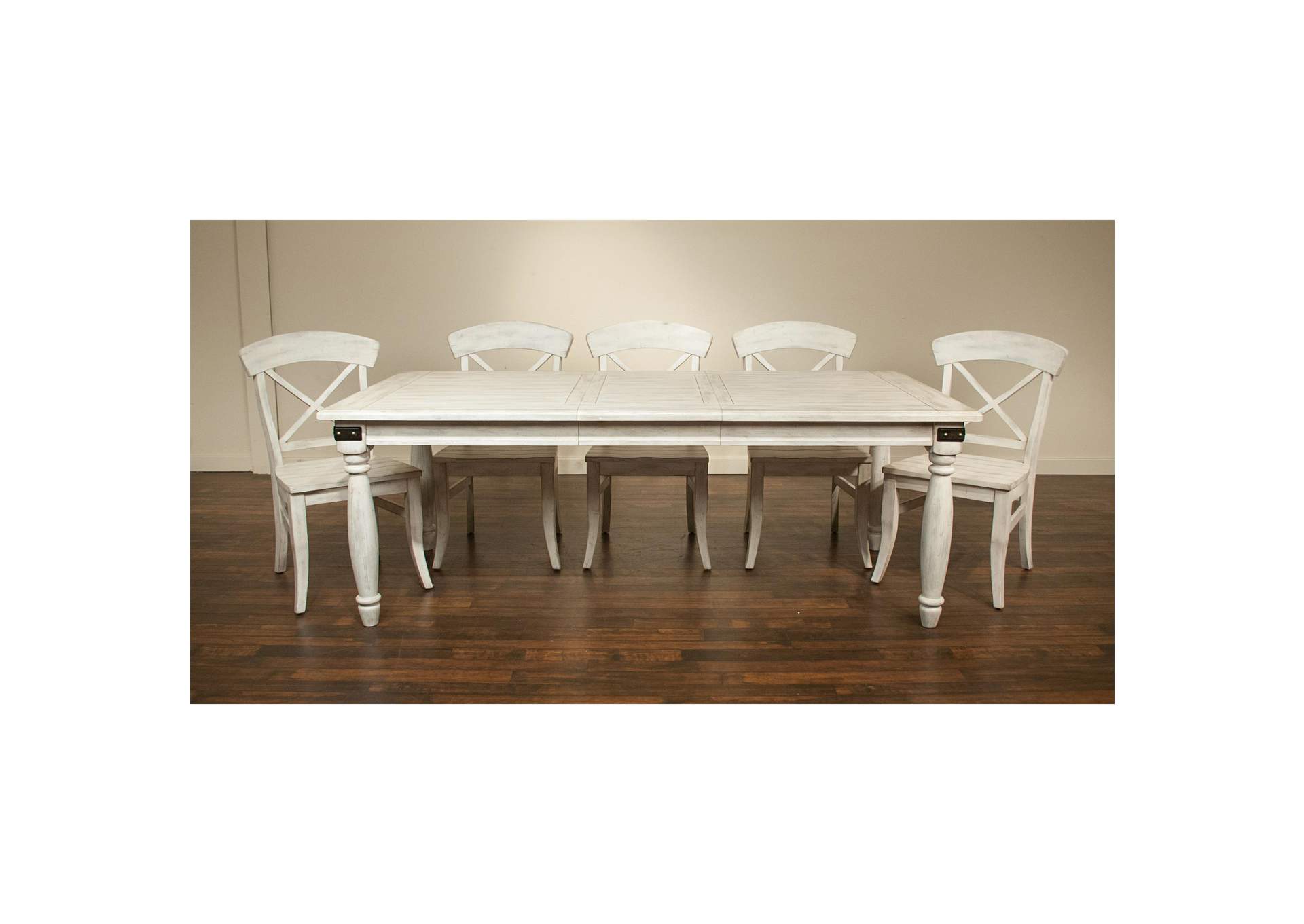 Regan Farmhouse White X-back Dining Chair 2in [Set of 2],Riverside