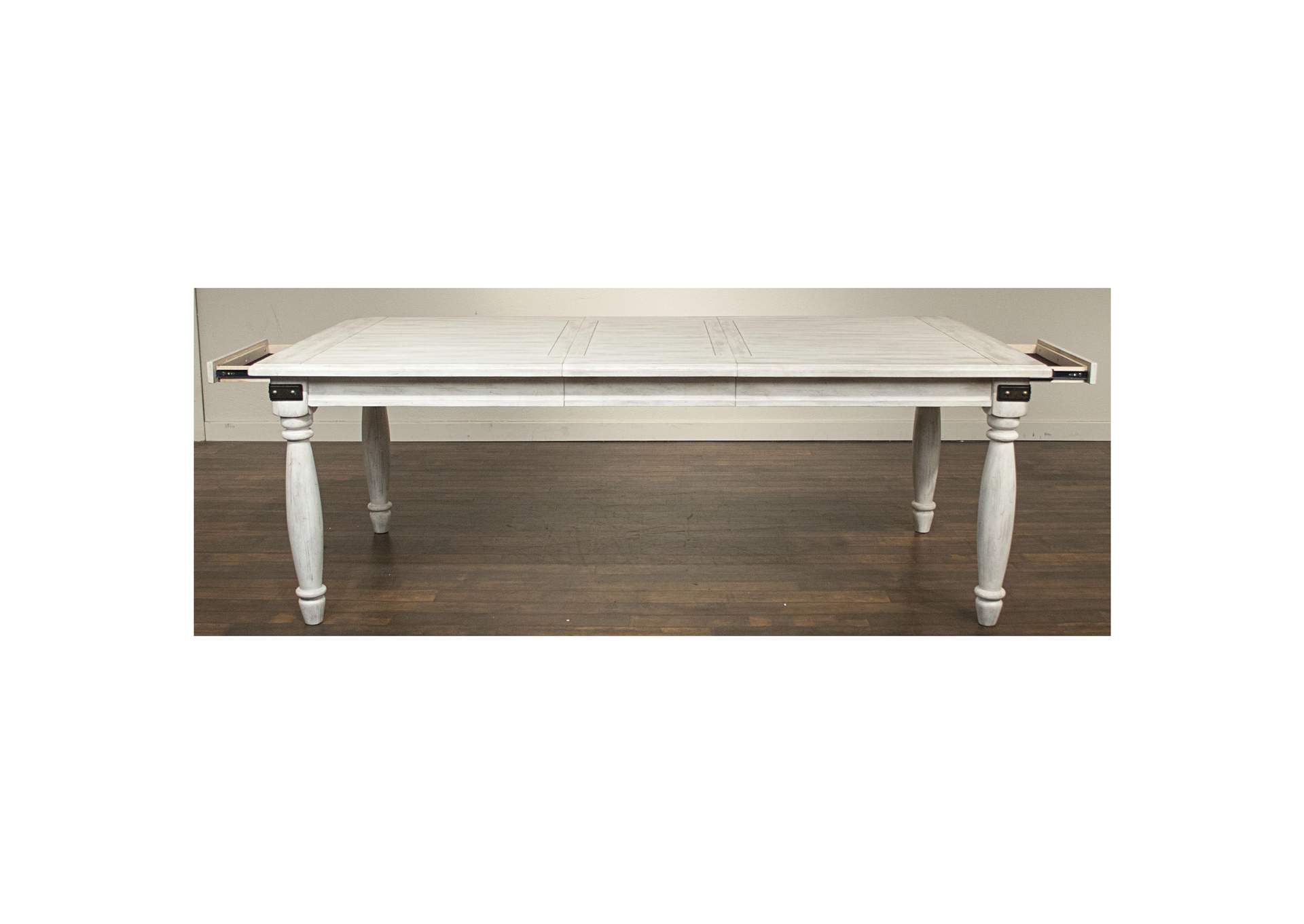 Regan Farmhouse White Rectangle Dining Table,Riverside