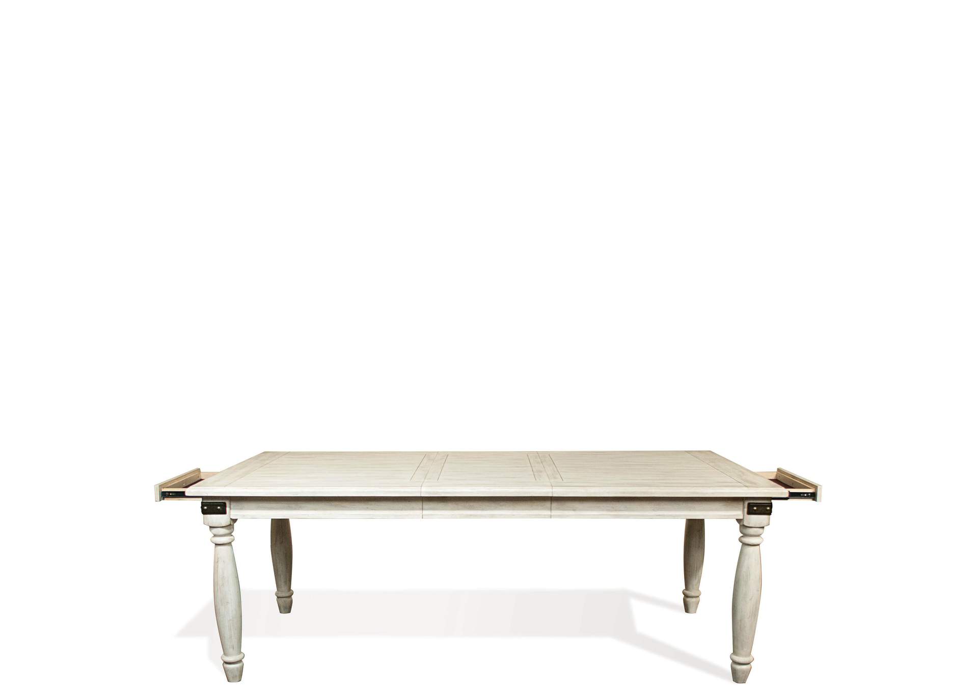 Regan Farmhouse White Rectangle Dining Table,Riverside