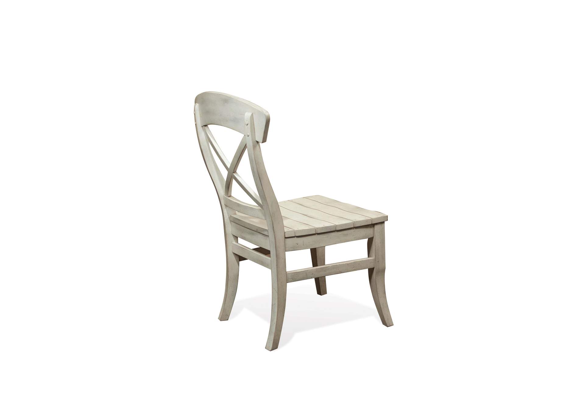 Regan Farmhouse White X-back Dining Chair 2in [Set of 2],Riverside