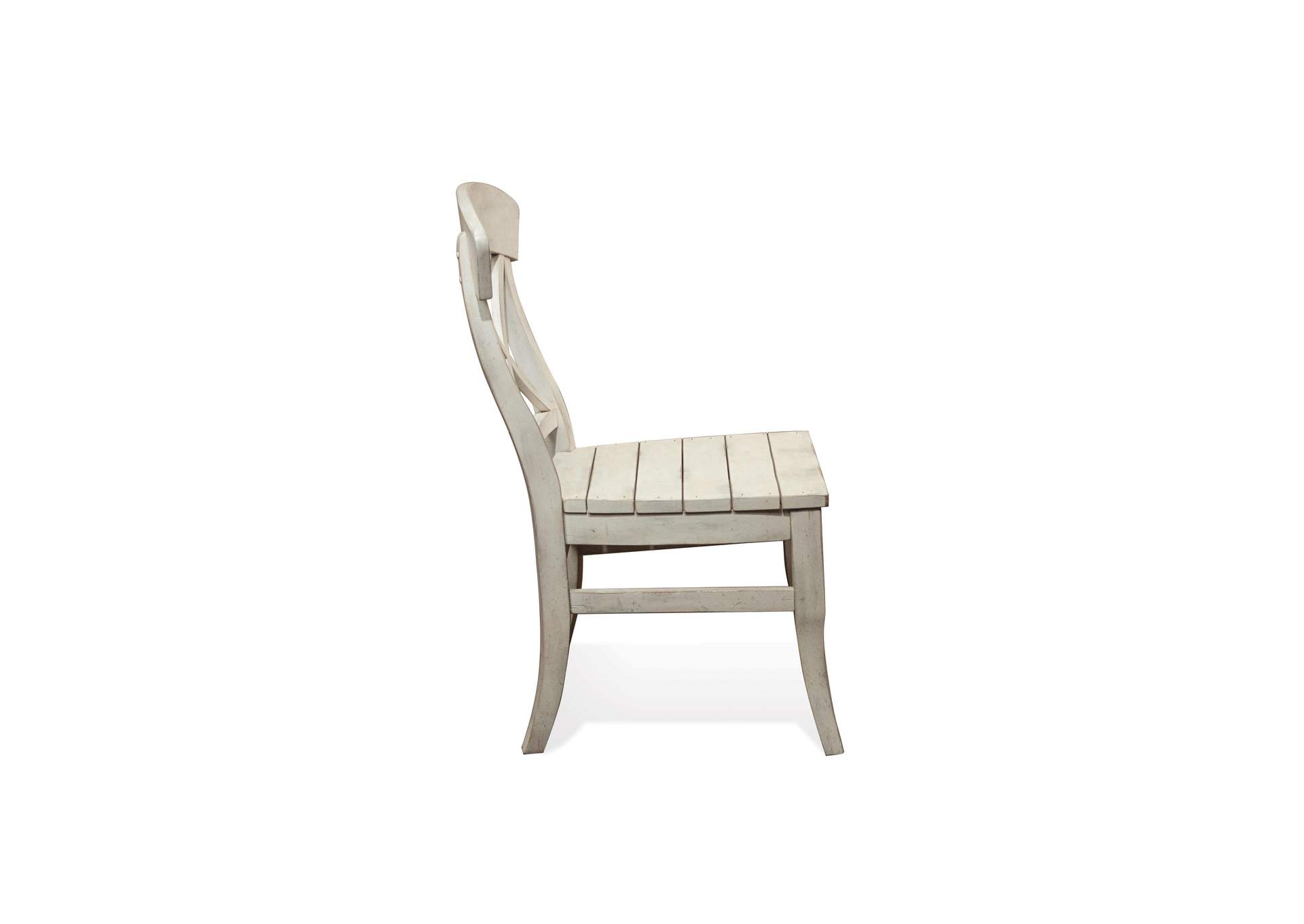 Regan Farmhouse White X-back Dining Chair 2in [Set of 2],Riverside