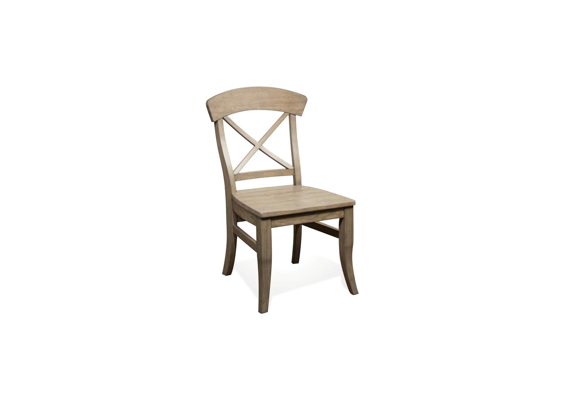 weathered x back dining chair