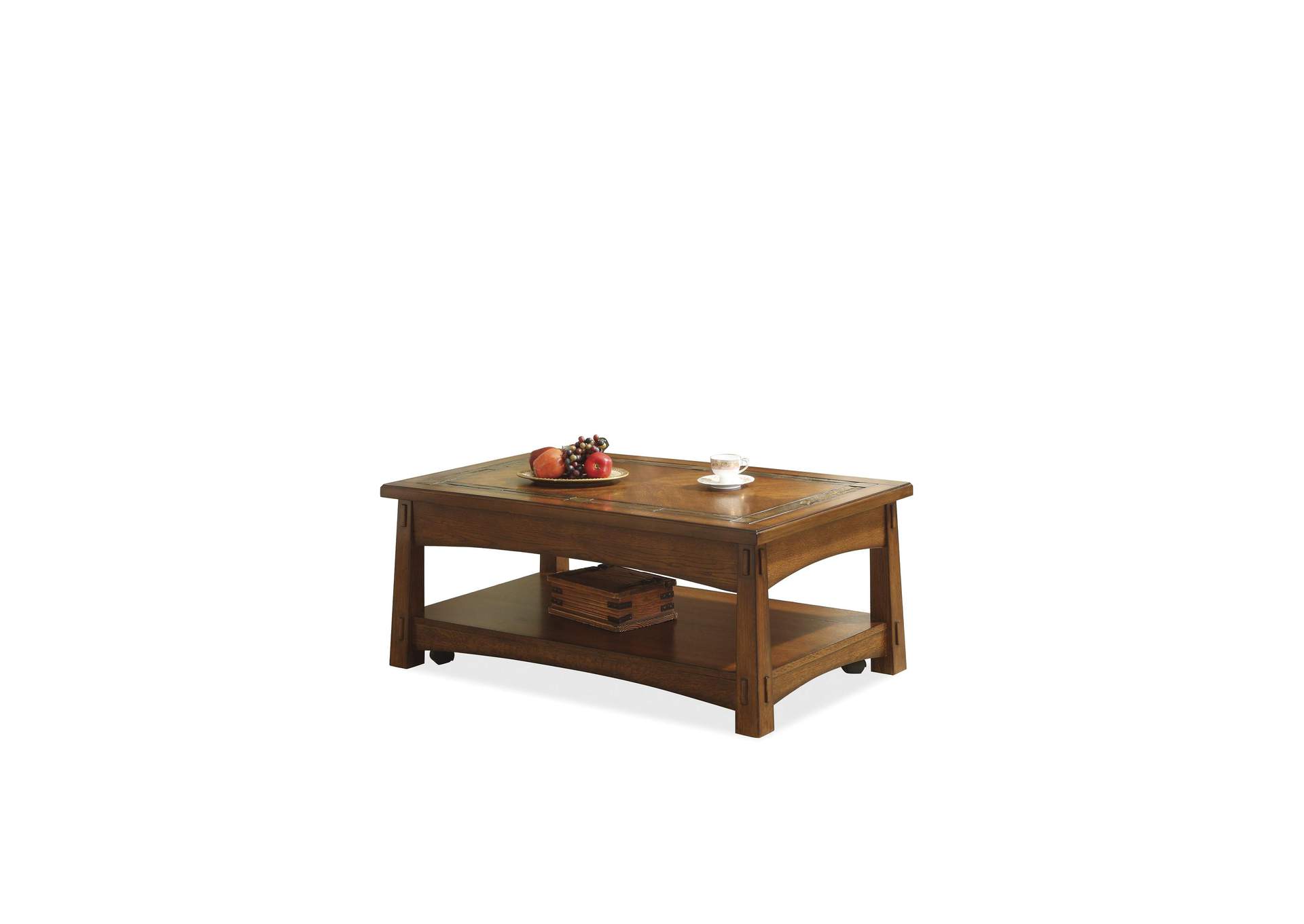 Craftsman Home Americana Oak Lift-top Cocktail Table,Riverside