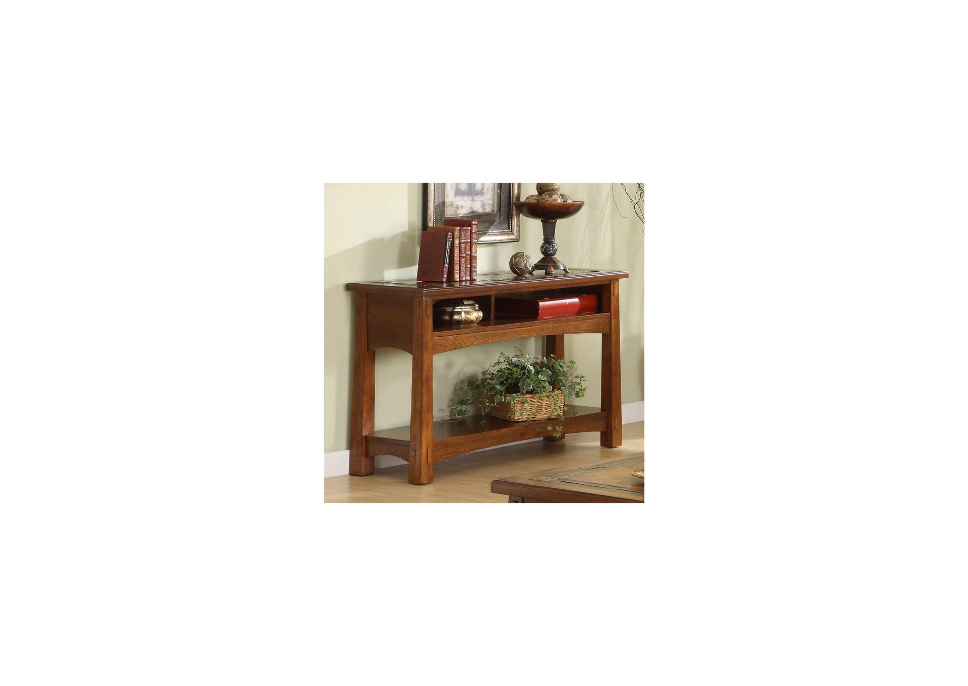 Craftsman Home Americana Oak Sofa/console Table,Riverside