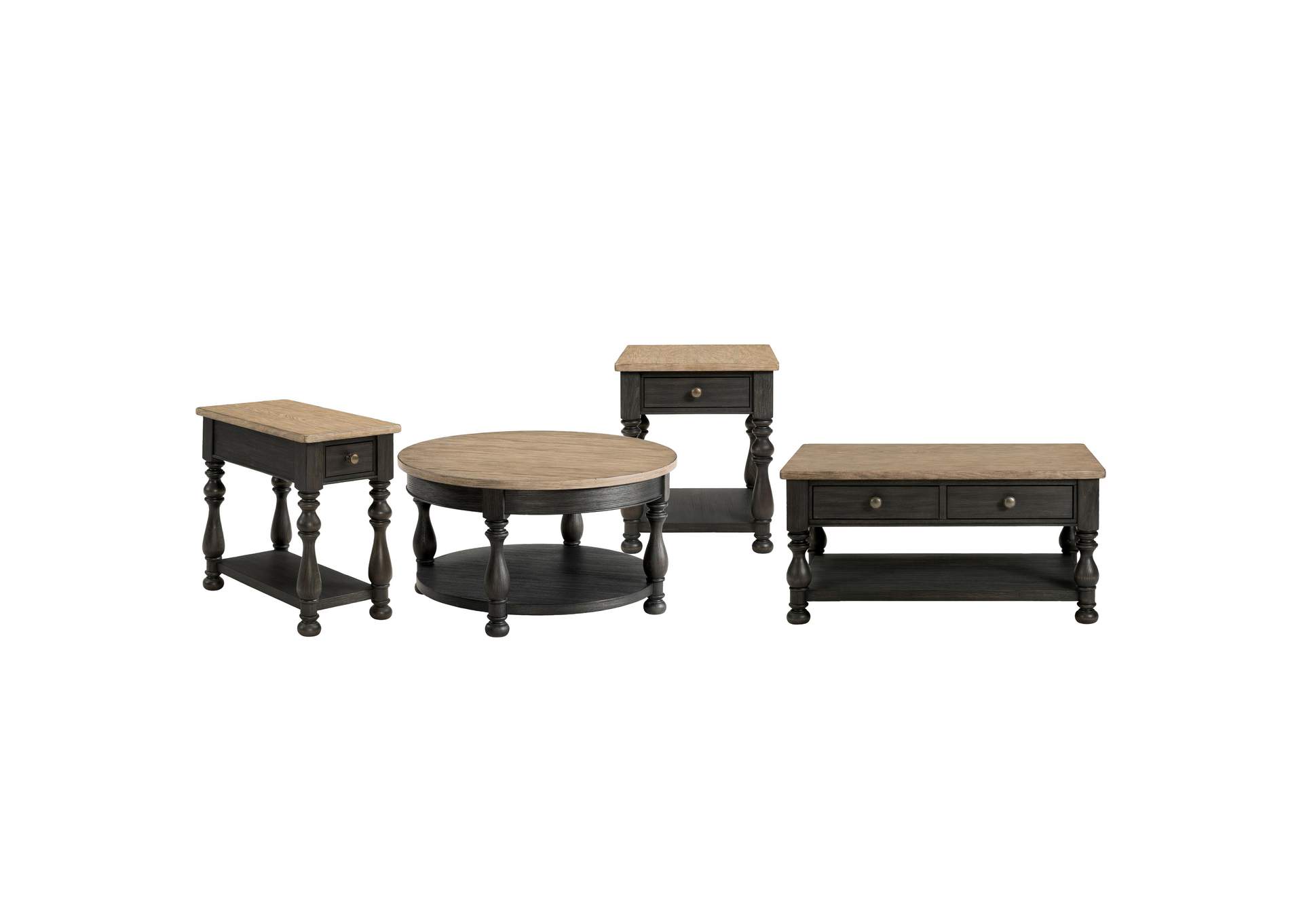 Barrington Two Tone Rectangle Cocktail Table,Riverside