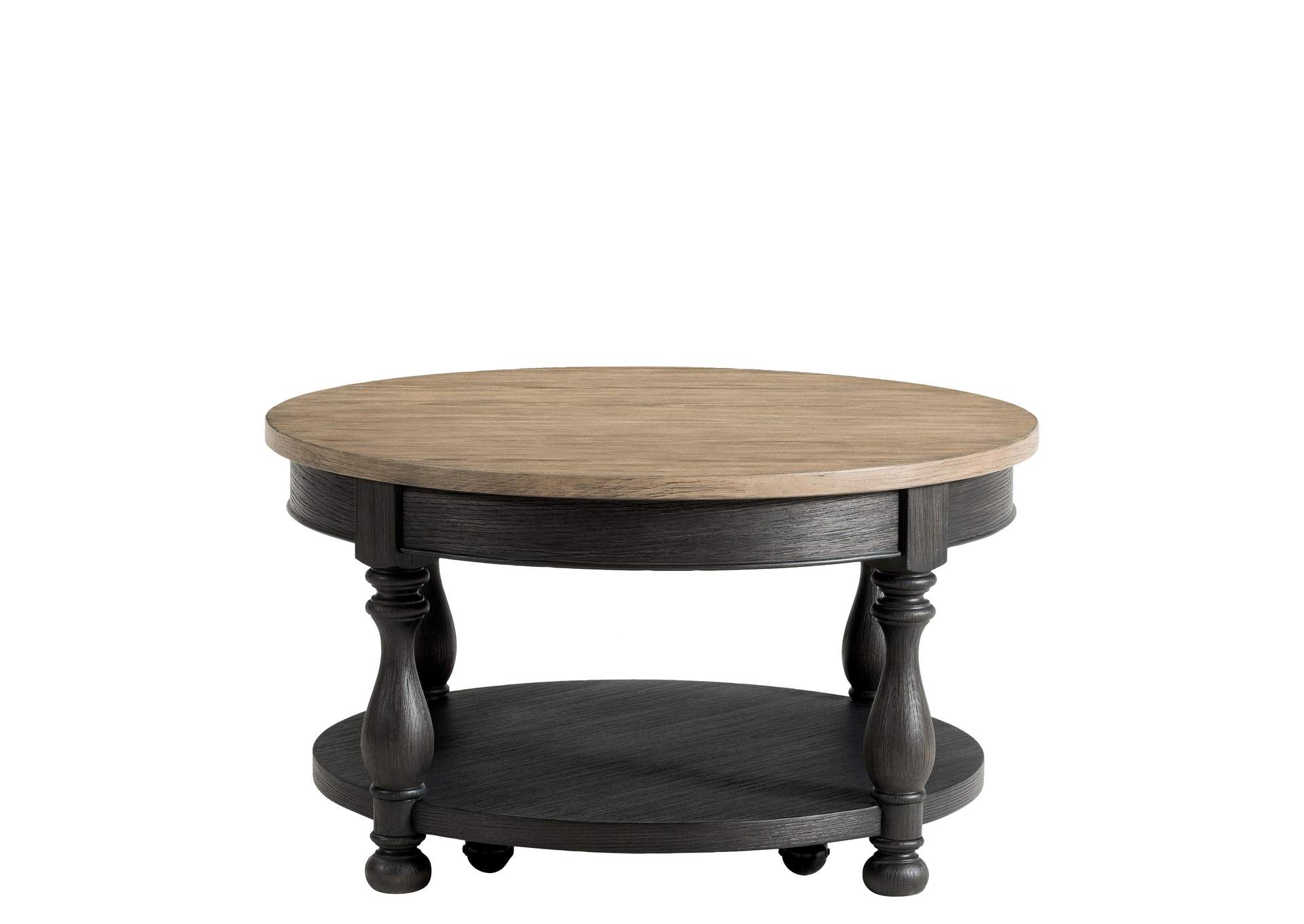 Barrington Two Tone Round Cocktail Table,Riverside