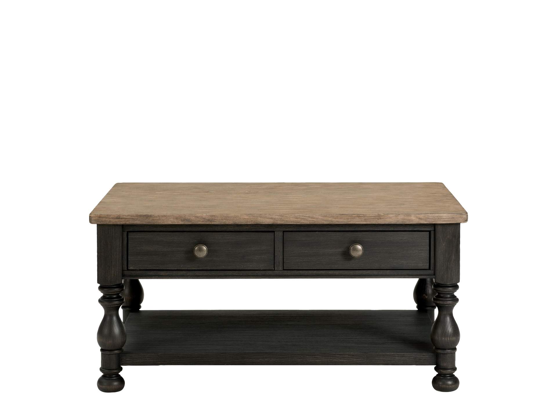 Barrington Two Tone Rectangle Cocktail Table,Riverside