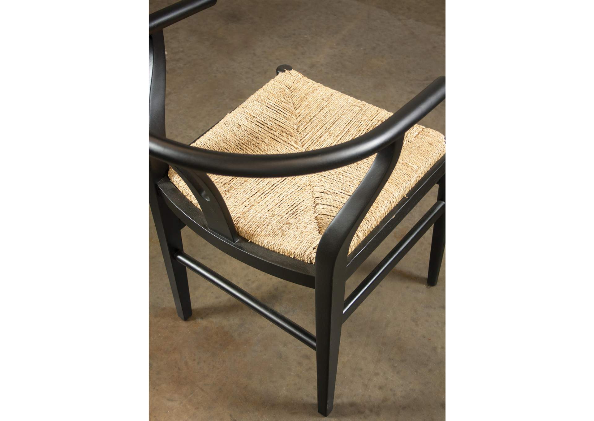 Mix-n-match Chairs Glossy Black Wishbone Side Chair 2in [Set of 2],Riverside