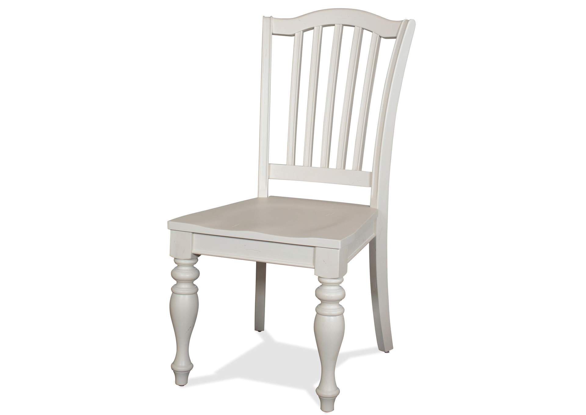 Mix-n-match Chairs Dover White Side Chair Wood Seat 2in [Set of 2],Riverside