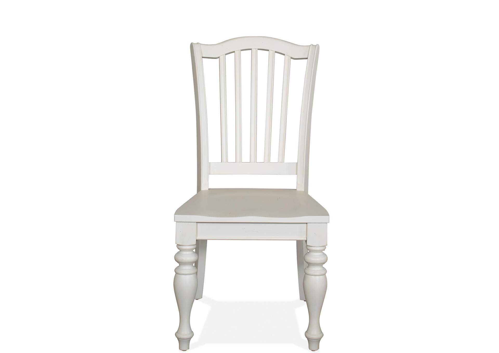 Mix-n-match Chairs Dover White Side Chair Wood Seat 2in [Set of 2],Riverside