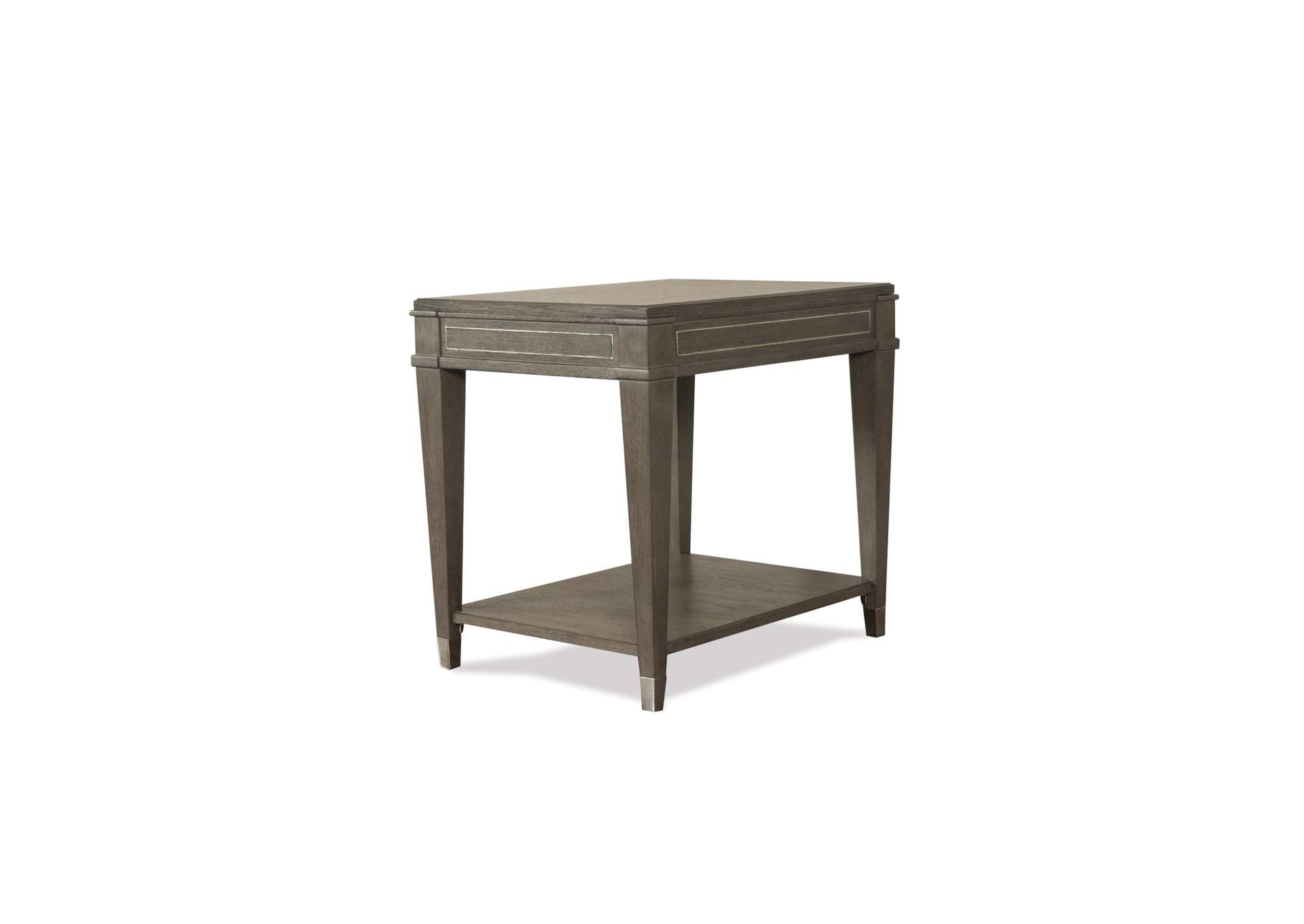 Dara Two Gray Wash Rectangle End Table,Riverside