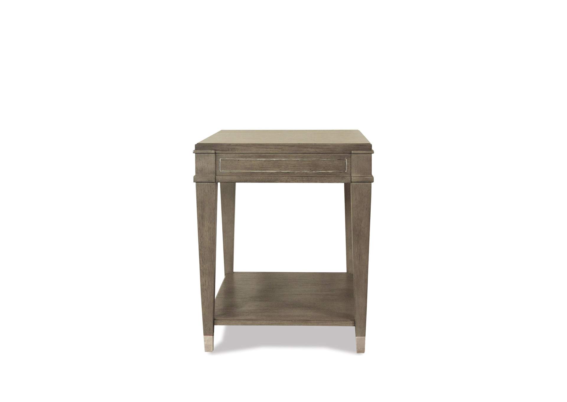 Dara Two Gray Wash Rectangle End Table,Riverside