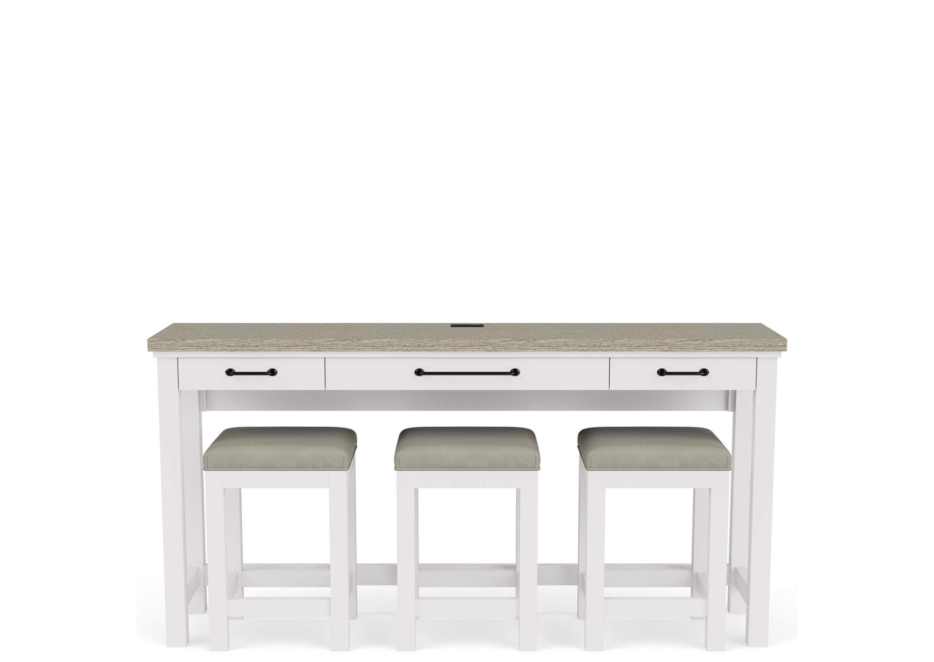 Cora Sofa Table With 3 Stools,Riverside