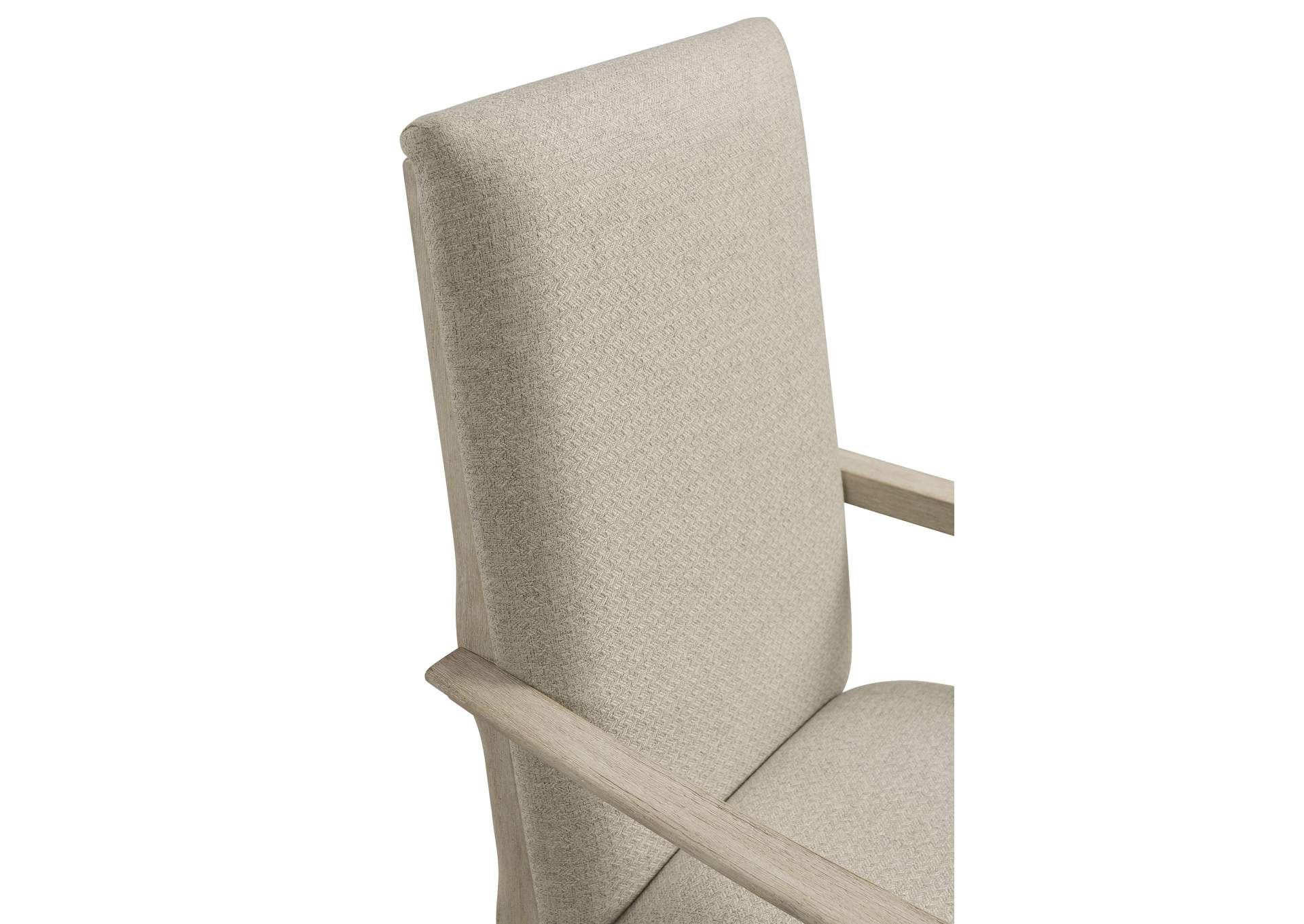 Lilly Champagne Upholstered Arm Chair 2in [Set of 2],Riverside