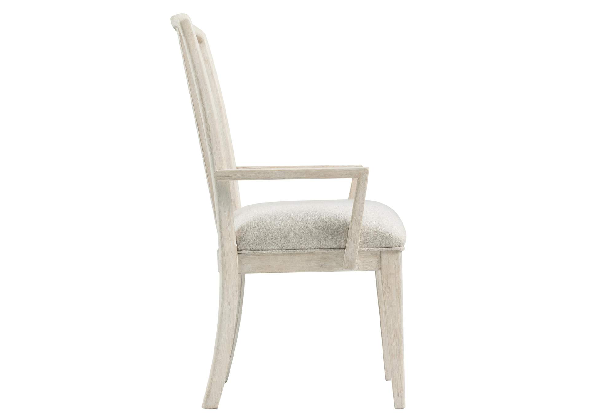 Lilly Champagne Upholstered Splat-Back Arm Chair 2in [Set of 2],Riverside