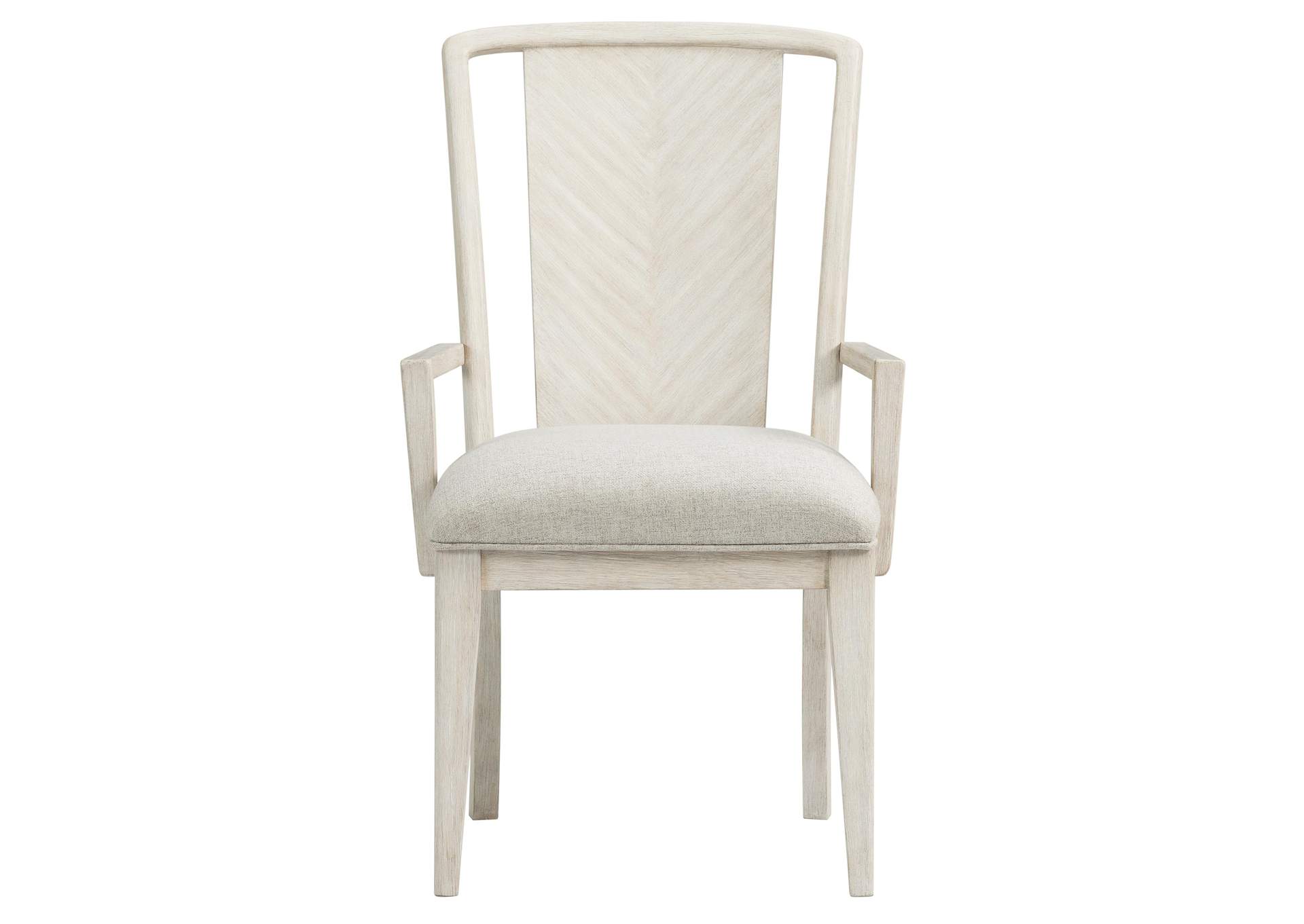 Lilly Champagne Upholstered Splat-Back Arm Chair 2in [Set of 2],Riverside