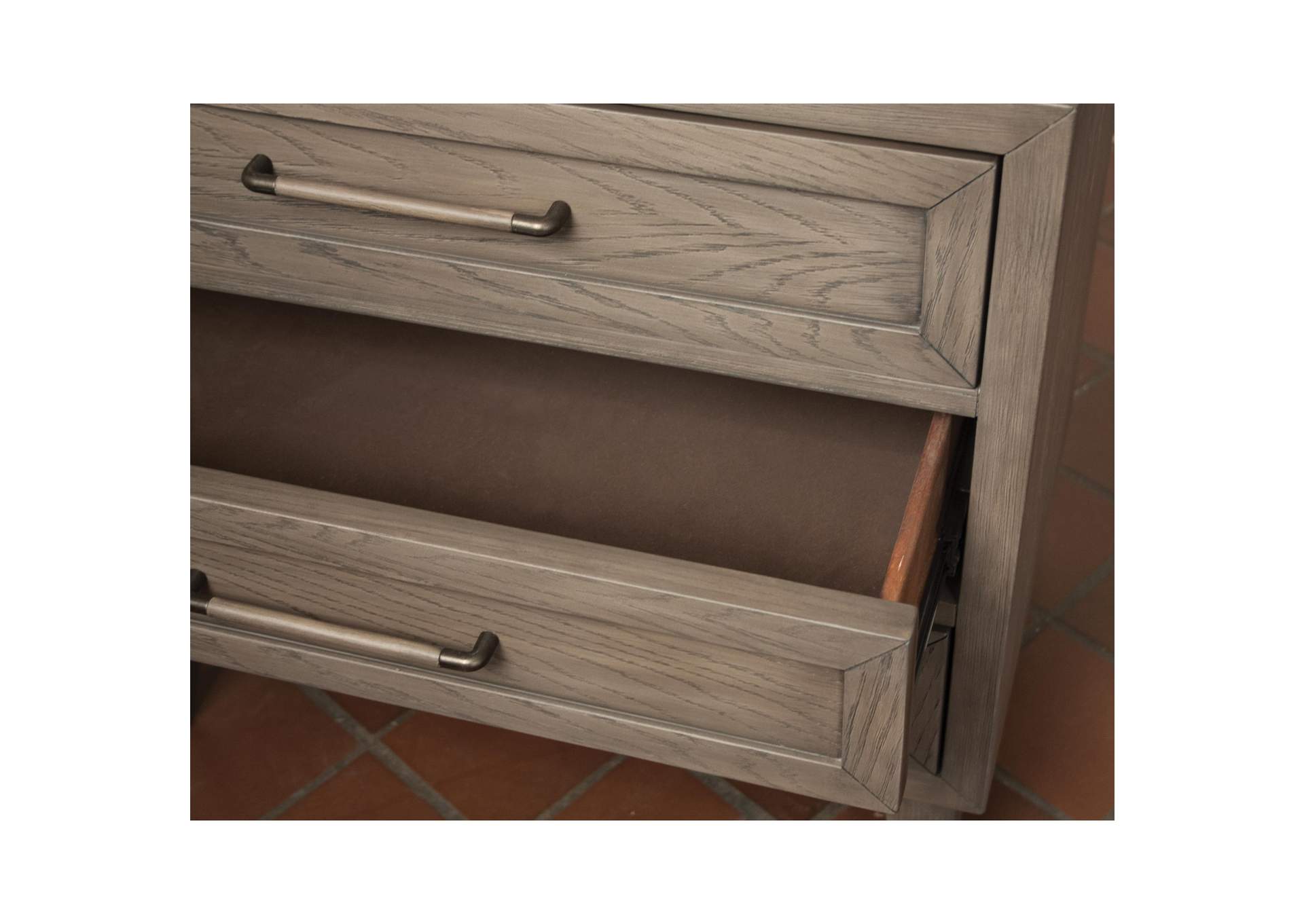 Vogue Gray Wash 3-drawer Nightstand,Riverside